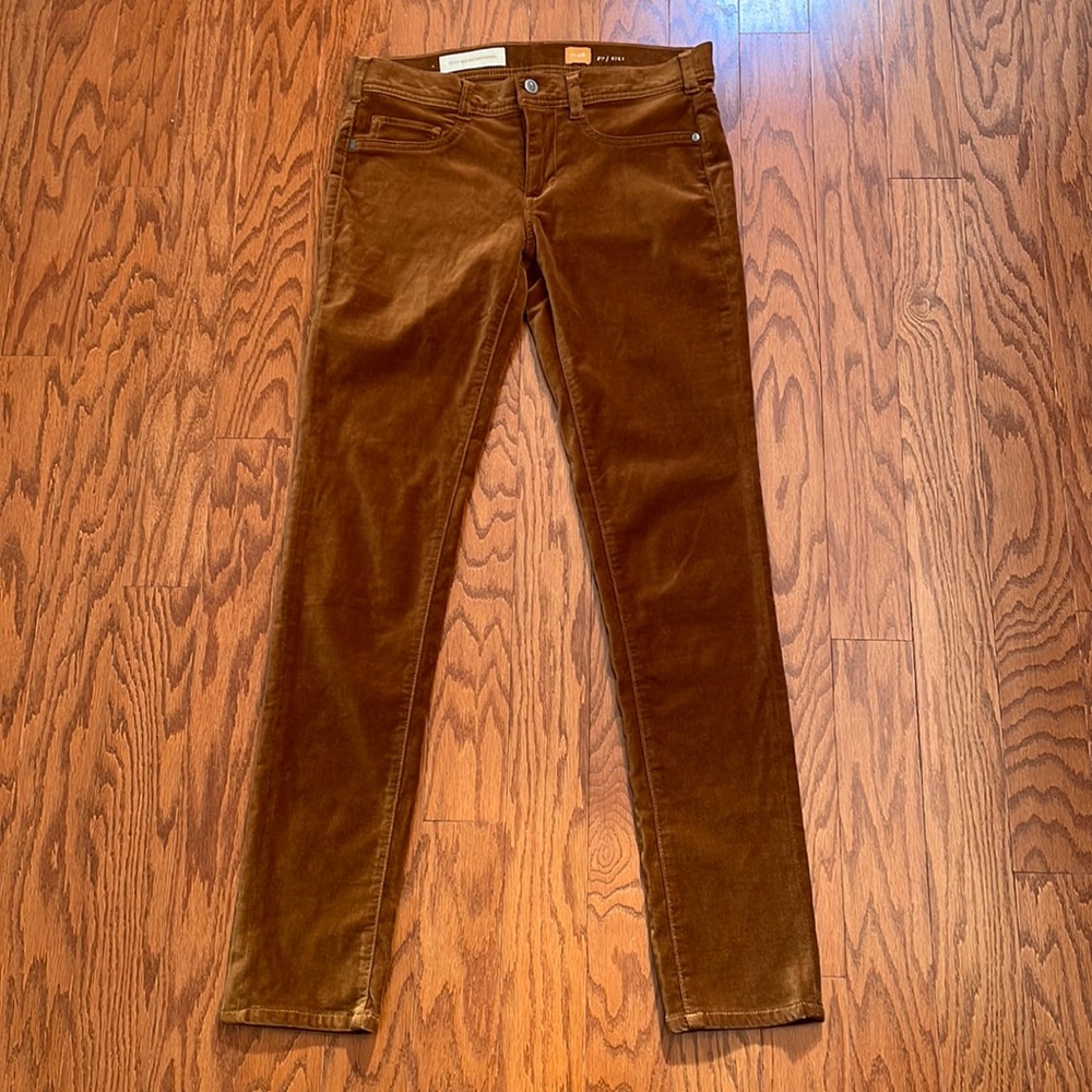 Anthropologie Pilcro and the Letterpress High-Rise Velvet Skinny Jeans/Pants 28